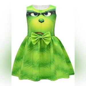 Girls Grinch Dress 5-6 yo